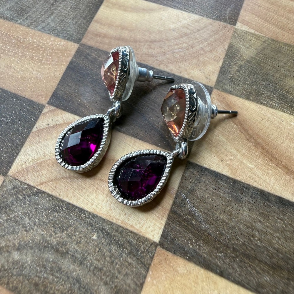 Silver-Tone Teardrop Earrings